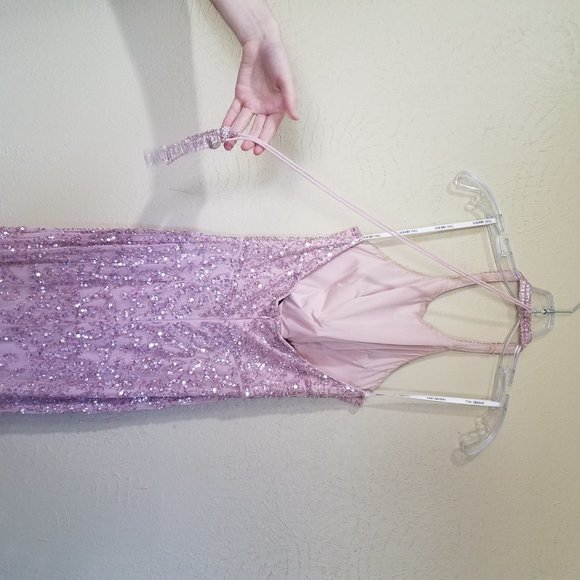 SHERRI HILLPINK BEADED/SEQUIN PROM DRESS - Picture 11 of 16